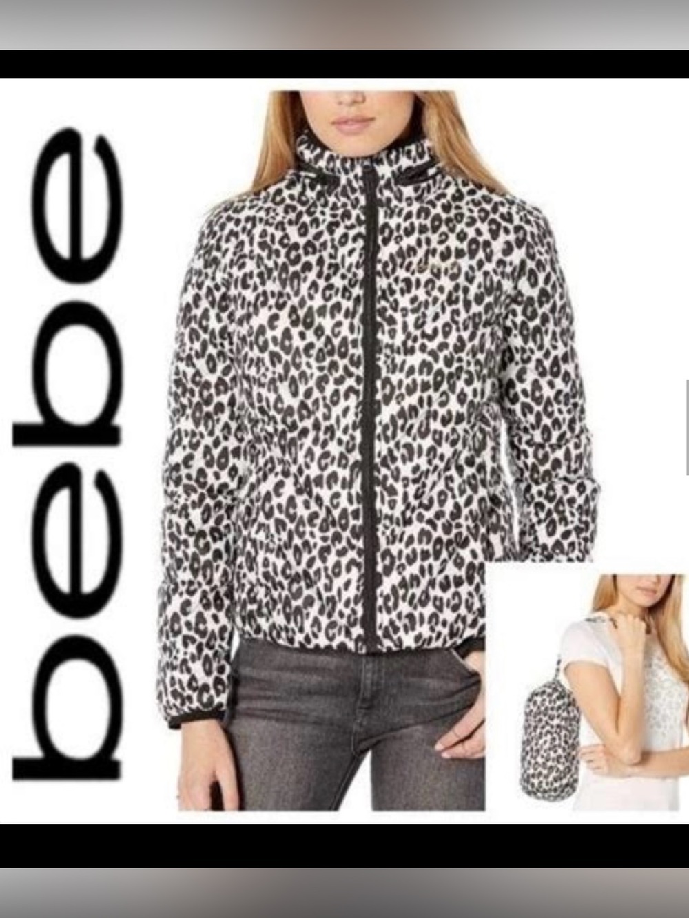 BEBE Brand Packable Puffer Jacket